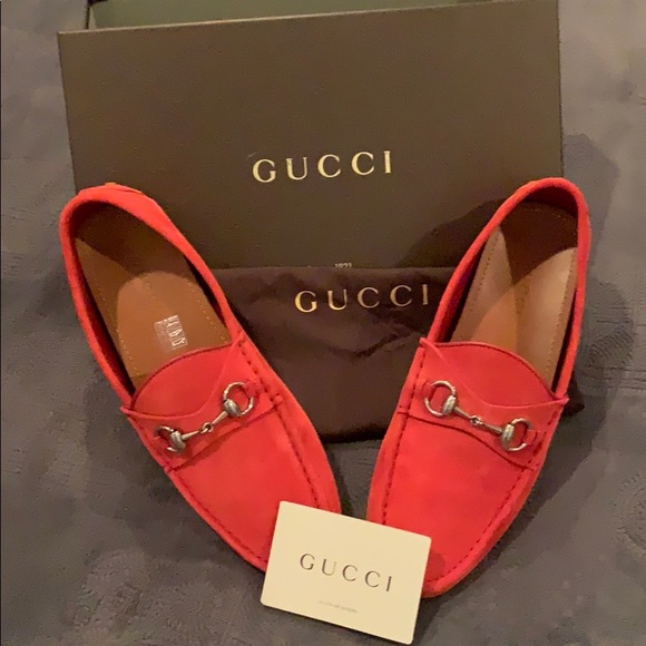 Gucci Other - "Gucci Men’s Suede Driver-Red 100% Authentic